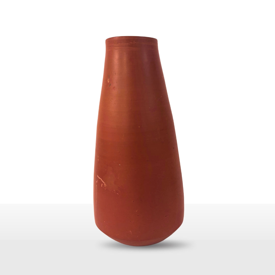 Handcrafted Tapered Shaped Clay Pot | 11 Inch