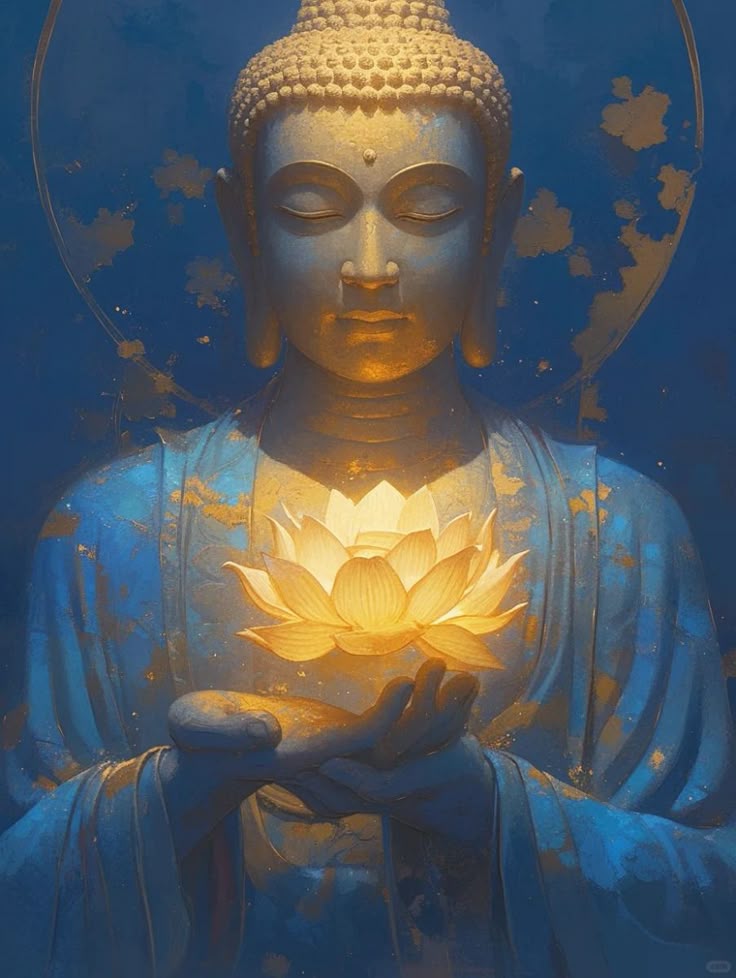 Contemplative Buddha with Shining Lotus