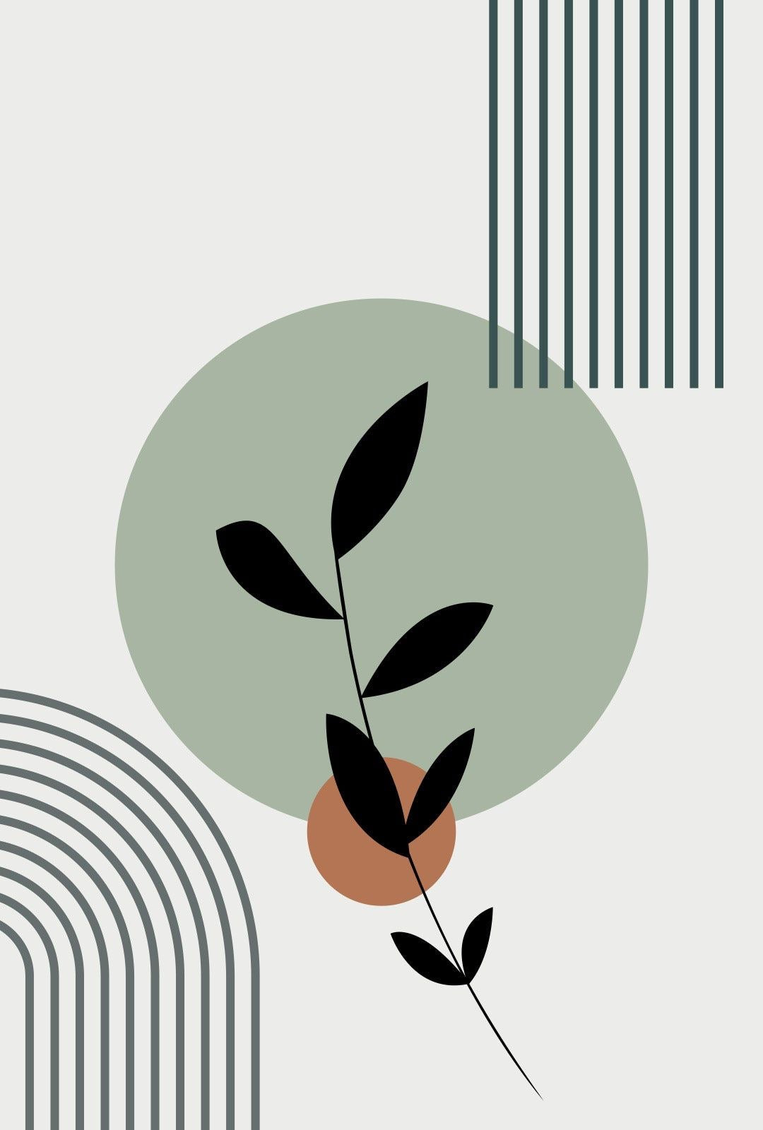 Minimal Botanica – Set of 3 Modern Abstract