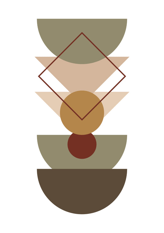 Abstract Boho Geometric Artwork