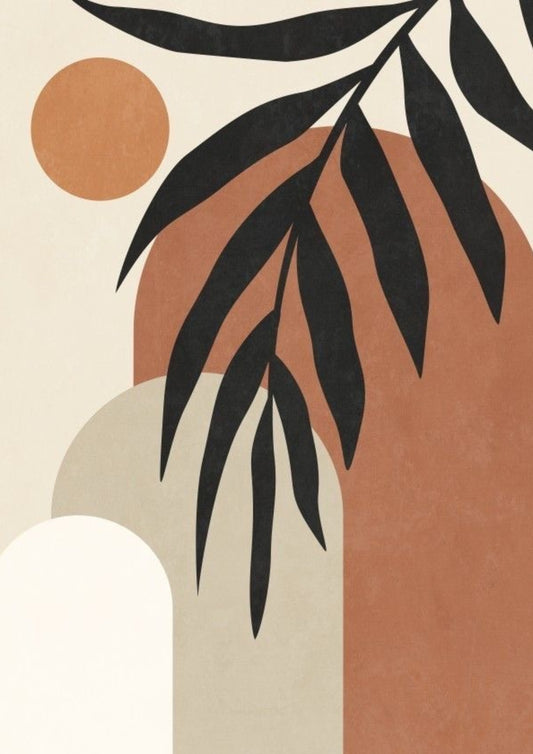 Boho Bliss – Abstract Palm Leaf Wall Art