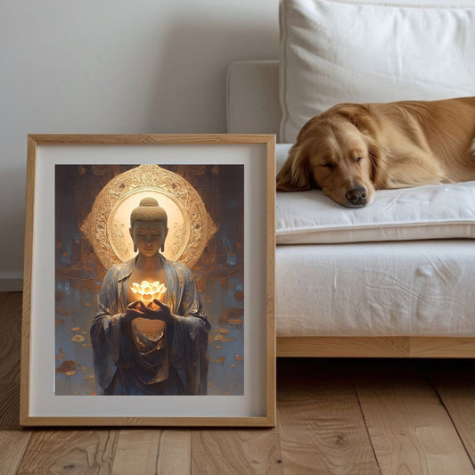 Buddha’s Inner Light – Sacred Lotus Glow