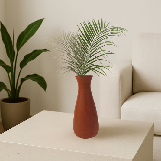 Handcrafted Elegant Tall Clay Pot | 8 Inch