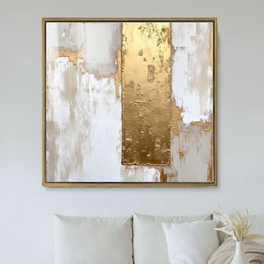 Golden Silence Textured Abstract