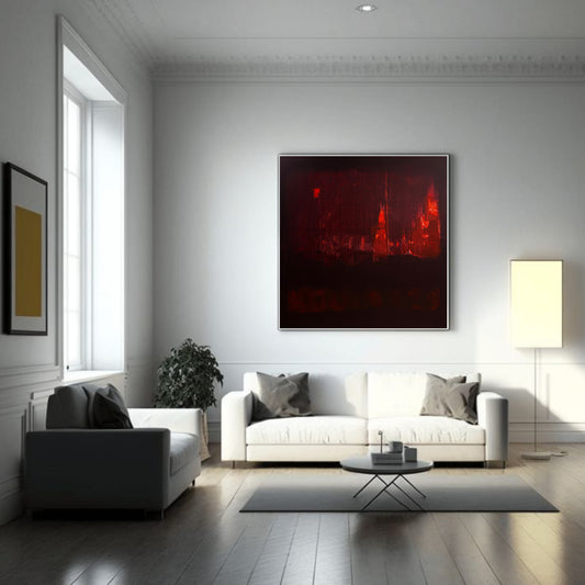 Silent Inferno – Textured Abstract Painting