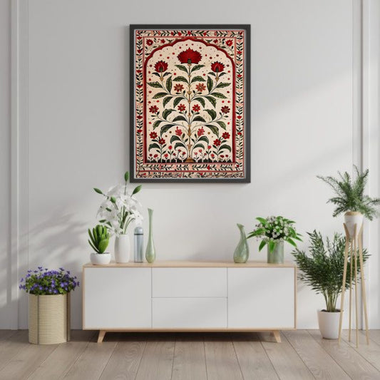 Mughal Floral Arch Art Print