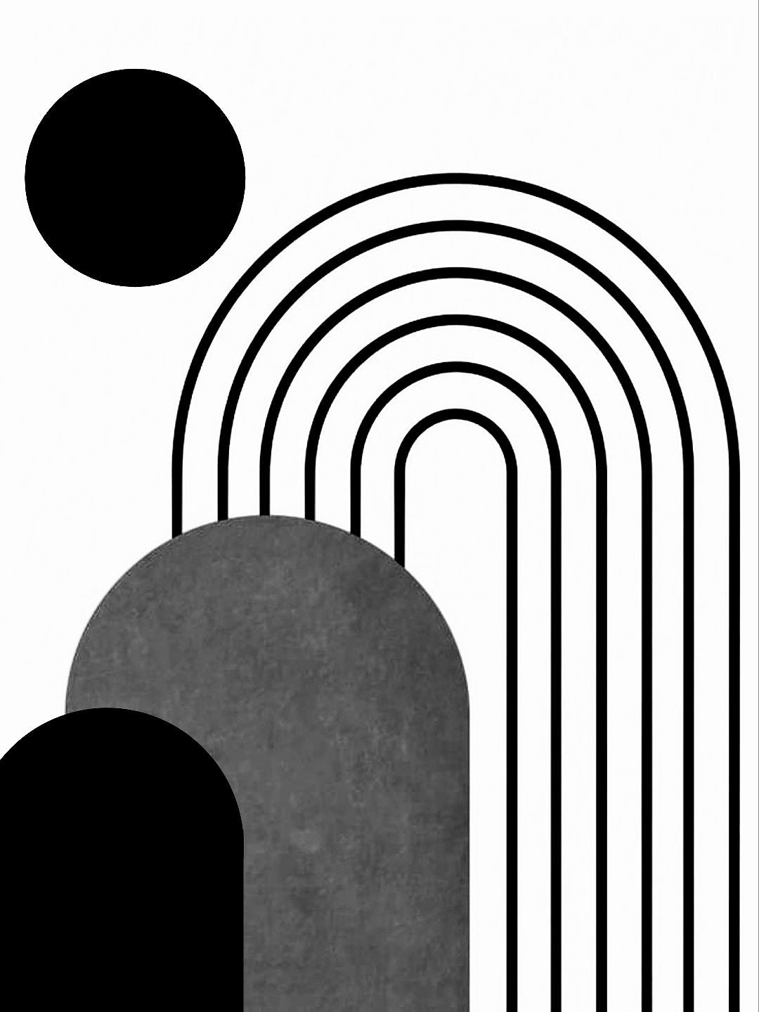 Modern Monochrome Geometry – Set of 2
