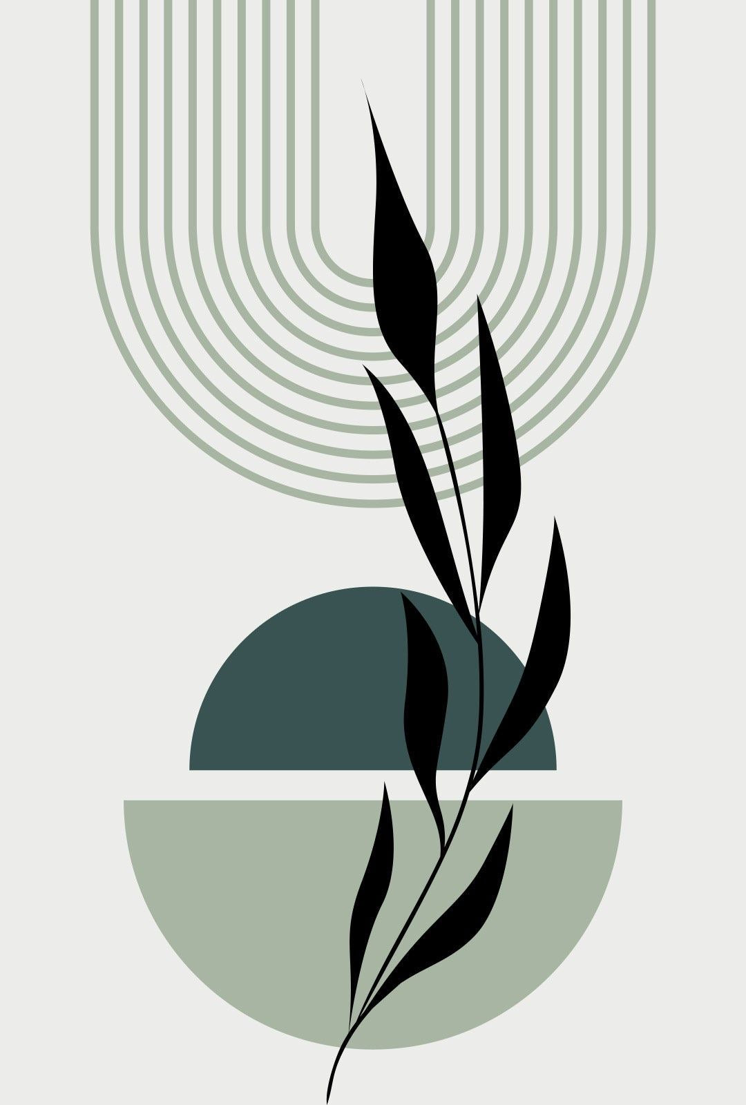 Minimal Botanica – Set of 3 Modern Abstract