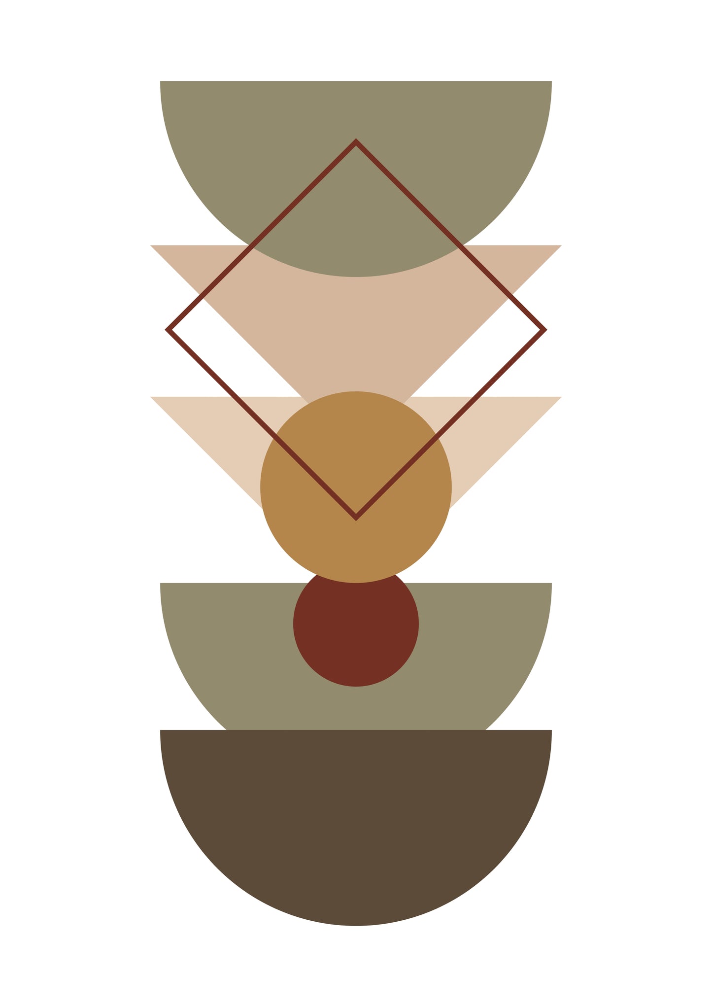 Abstract Boho Geometric Artwork
