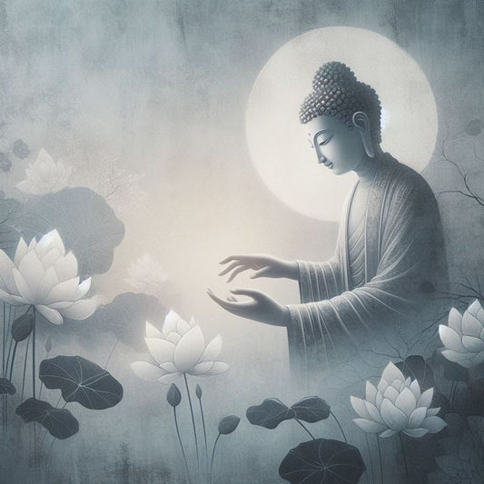 Moonlit Buddha with Lotus Bloom