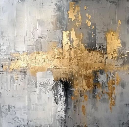 Golden Resonance Textured Abstract