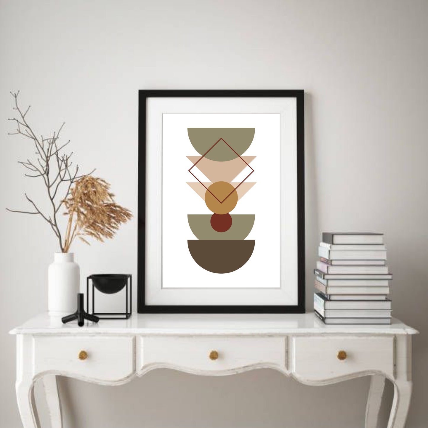 Abstract Boho Geometric Artwork