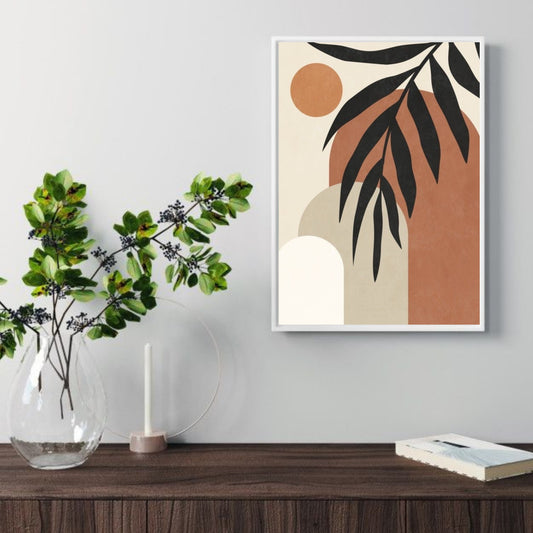 Boho Bliss – Abstract Palm Leaf Wall Art